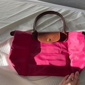 Small Longchamp Tote - Hot Pink